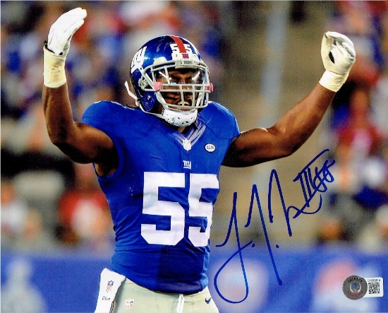 J.T. Thomas New York Giants Autographed 8x10 Photo Hologram