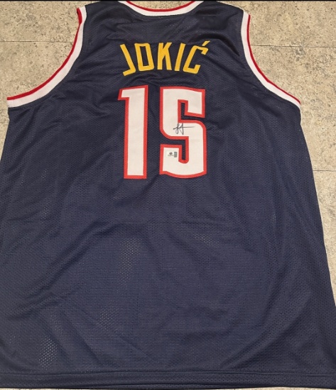 Nikola Jokic Denver Nuggets Autographed Custom Basketball Jersey coa