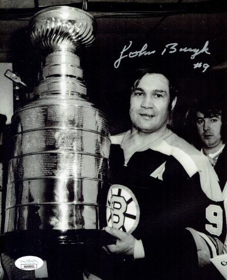 Johnny Bucyk Boston Bruins Autographed 8x10 Photo coa