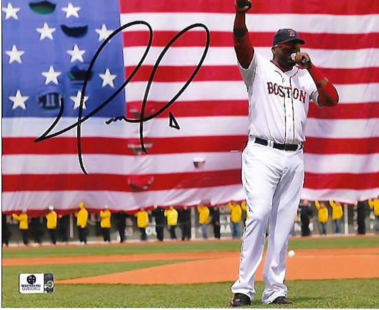 David Ortiz Boston Red Sox Autographed 8x10 Photo coa *2