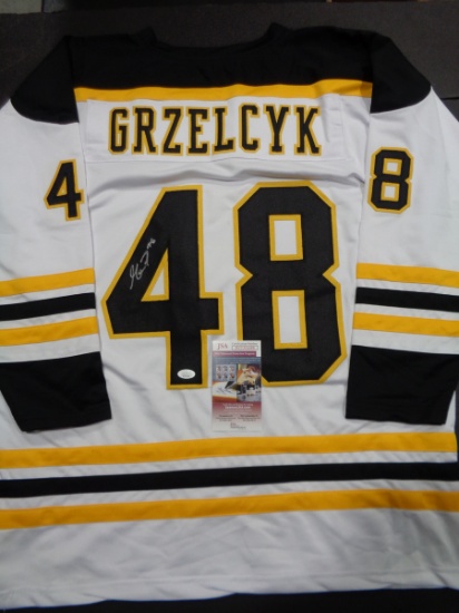 Matt Grzelcyk Boston Bruins Autographed Custom Hockey Style Jersey coa