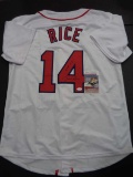 Jim Rice Boston Red Sox Autographed & Insc. Custom Baseball Jersey coa