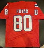Irving Fryar New England Patriots Autographed Custom Football Jersey coa
