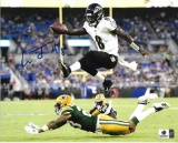 Lamar Jackson Baltimore Ravens Autographed 8x10 Photo coa *4