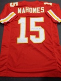 Patrick Mahomes Kansas City Chiefs Autographed Custom Football Jersey coa