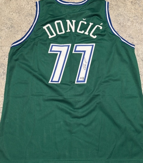 Luka Doncic Dallas Mavericks Autographed Custom Basketball Jersey coa