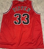 Scottie Pippen Chicago Bulls Autographed Custom Basketball Jersey coa