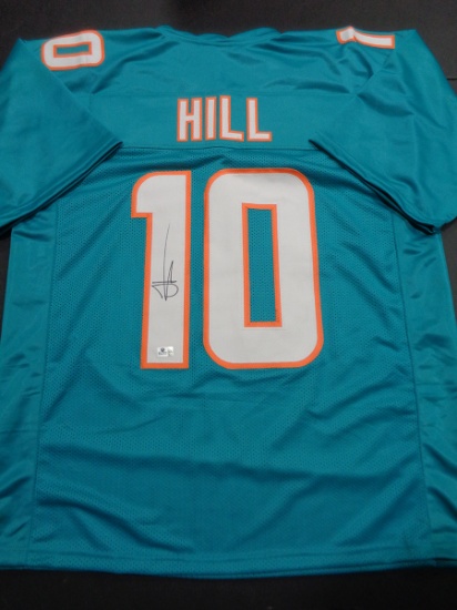 Tyreek Hill Miami Dolphins Autographed Custom Football Jersey coa
