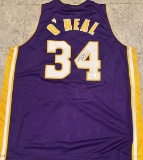 Shaquille O'Neal Los Angeles Lakers Autographed Custom Basketball Jersey coa