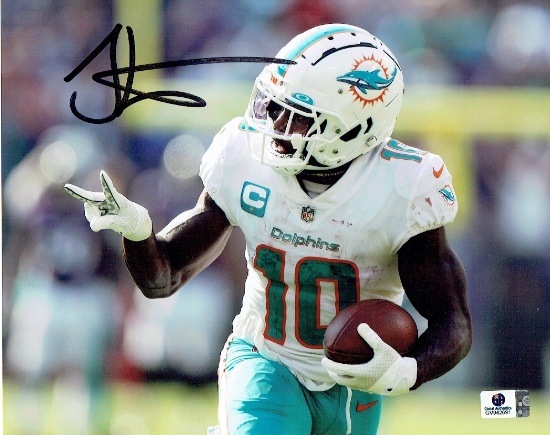 Tyreek Hill Miami Dolphins Autographed 8x10 Photo coa  *1