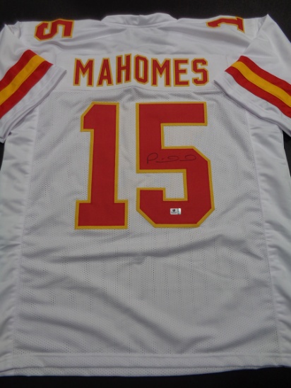 Patrick Mahomes Kansas City Chiefs Autographed Custom Football Jersey coa
