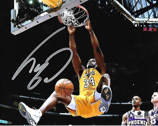 Shaquille O'Neal Los Angeles Lakers Autographed 8x10 Photo coa  *2