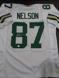 Jordy Nelson Green Bay Packers Autographed Custom Football Jersey coa