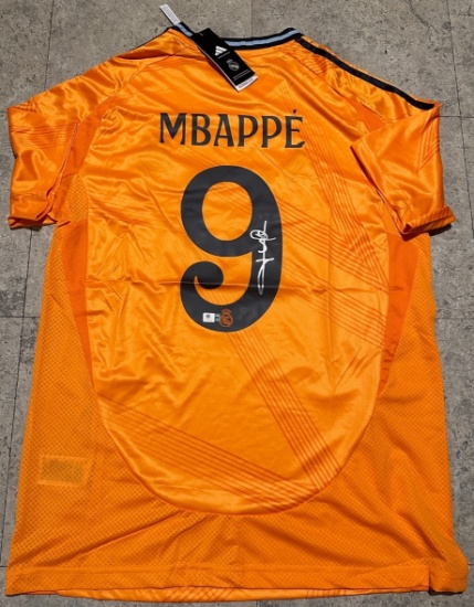 Kylian Mbappe Real Madrid Autographed 2024-25 Adidas Away Jersey coa