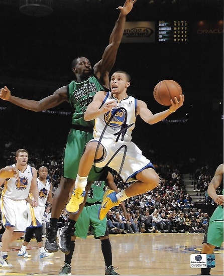 Stephen Curry Golden State Warriors Autographed 8x10 Photo coa  *08