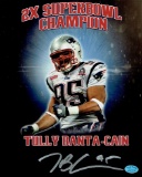 Tully Banta-Cain New England Patriots Autographed 8x10 Photo coa *1