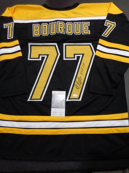 Ray Bourque Boston Bruins Autographed & Inscribed Custom Hockey Jersey coa