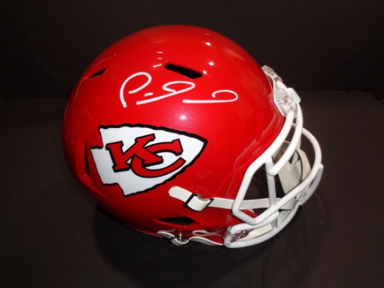 Patrick Mahomes Kansas City Chiefs Autographed Riddell Replica Full Size Helmet coa