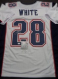 James White New England Patriots Autographed Custom Football Jersey coa