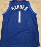 James Harden Los Angeles Clippers Autogrpahed Basketball Jersey coa