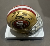 George Kittle San Francisco 49ers Autographed Riddell Mini-Helmet coa