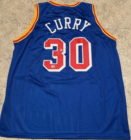 Stephen Curry Golden State Warriors Autographed Custom Basketball Jersey coa