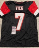 Michael Vick Atlanta Falcons Autographed Custom Football Jersey coa