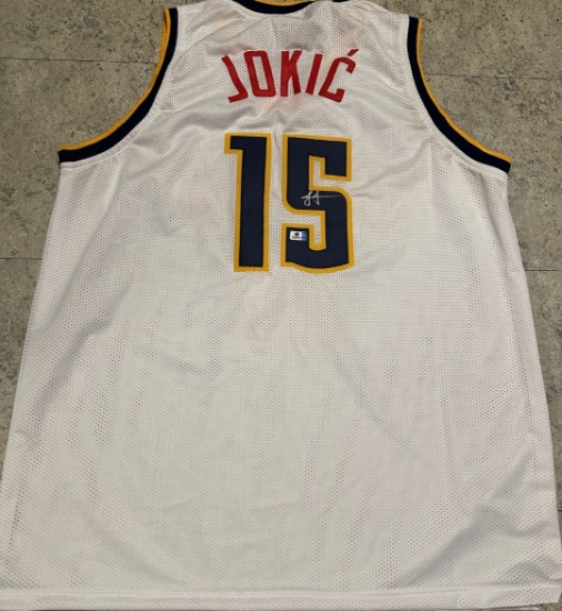 Nikola Jokic Denver Nuggets Autographed Custom Basketball Jersey coa