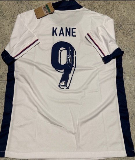 Harry Kane England National Team 2024 Nike Home Soccer Jersey coa