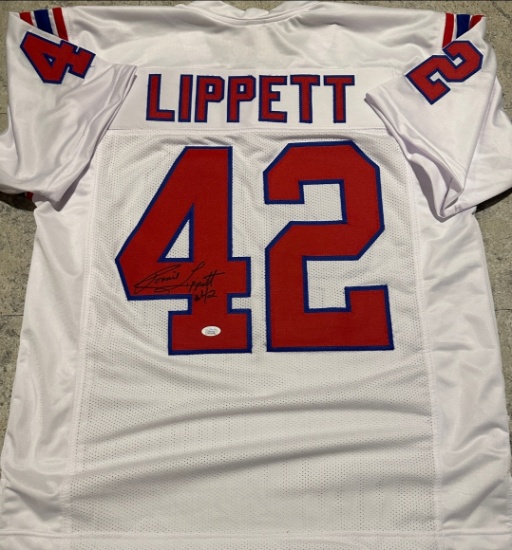 Ronnie Lippett New England Patriots Autographed Custom Football Jersey coa