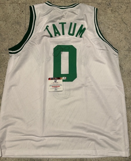 Jason Tatum Boston Celtics Autographed Custom Basketball Jersey coa