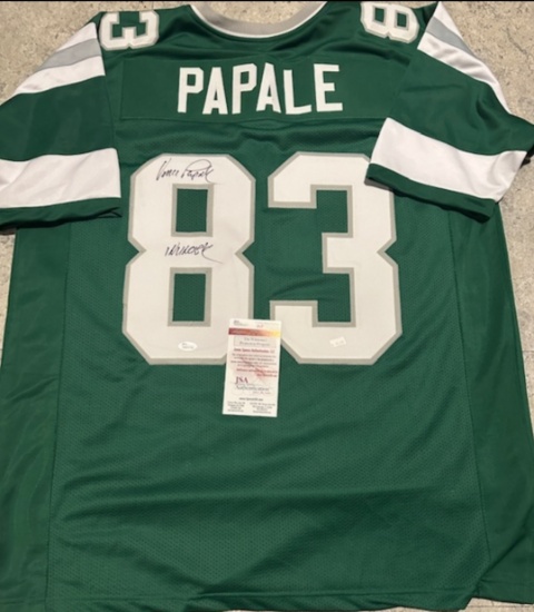Vince Papale Philadelphia Eagles Autographed & Ins Custom Football Jersey coa