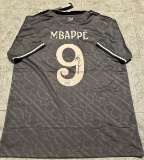Kylian Mbappe Real Madrid Autographed 2024-25 Adidas 3rd Jersey coa