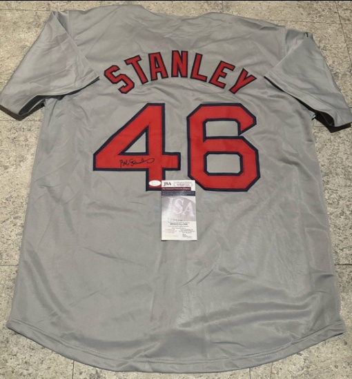 Bob Stanley Boston Red Sox Autographed Custom Baseball Style Jersey coa