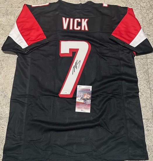 Michael Vick Atlanta Falcons Autographed Custom Football Jersey coa