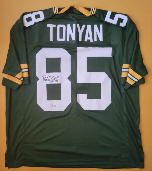 Robert Tonyan Green Bay Packers Autographed Custom Football Jersey coa