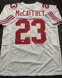 Christian McCaffery San Francisco 49ers Autographed Custom Football Jersey coa