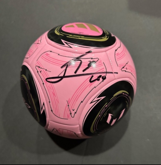 Lionel Messi Inter Miami CF Autographed Adidas Soccer Ball coa