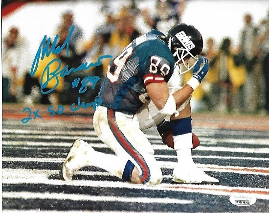 Mark Bavaro New York Giants Autographed & Inscribed 8x10 Photo coa