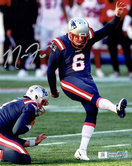 Nick Folk New England Patriots Autographed 8x10 Photo coa