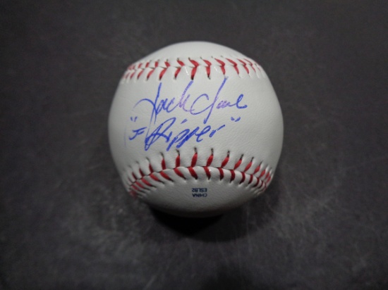 Jack Clark San Francisco Giants Autographed & Insc Rawlings Baseball coa