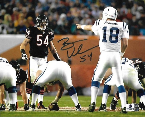 Brian Urlacher Chicago Bears Autographed 8x10 Photo coa