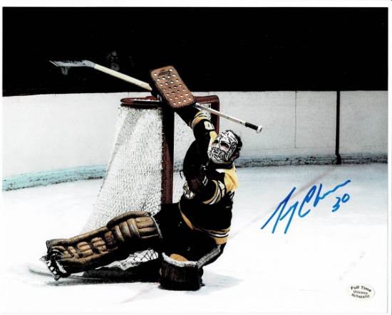 Gerry Cheevers Boston Bruins Autographed 8x10 Photo coa