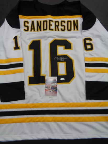 Derek Sanderson Boston Bruins Autographed Custom Black Hockey Jersey coa