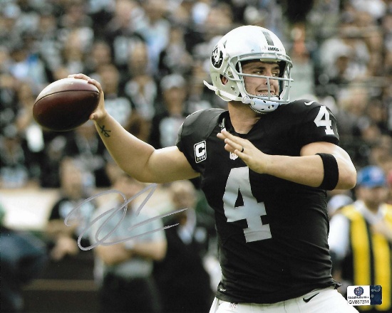 Derek Carr Las Vegas Raiders Autographed 8x10 Photo coa