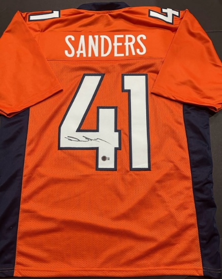 Drew Sanders Denver Broncos Autographed Custom Football Jersey Hologram