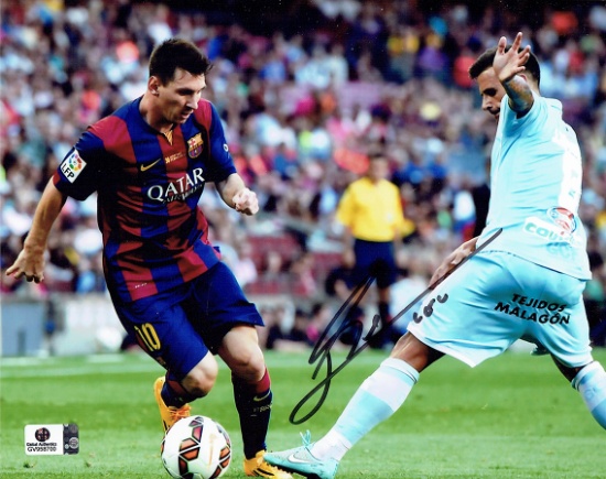 Lionel Messi FC Barcelona Autographed 8x10 Photo coa