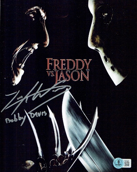 Zach Ward Freddy vs Jason Autographed & Inscribed 8x10 Photo Hologram