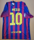 Lionel Messi F.C. Barcelona Autographed 2013-14 Nike Home Soccer Jersey coa