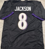 Lamar Jackson Baltimore Ravens Autographed Custom Football Jersey coa
